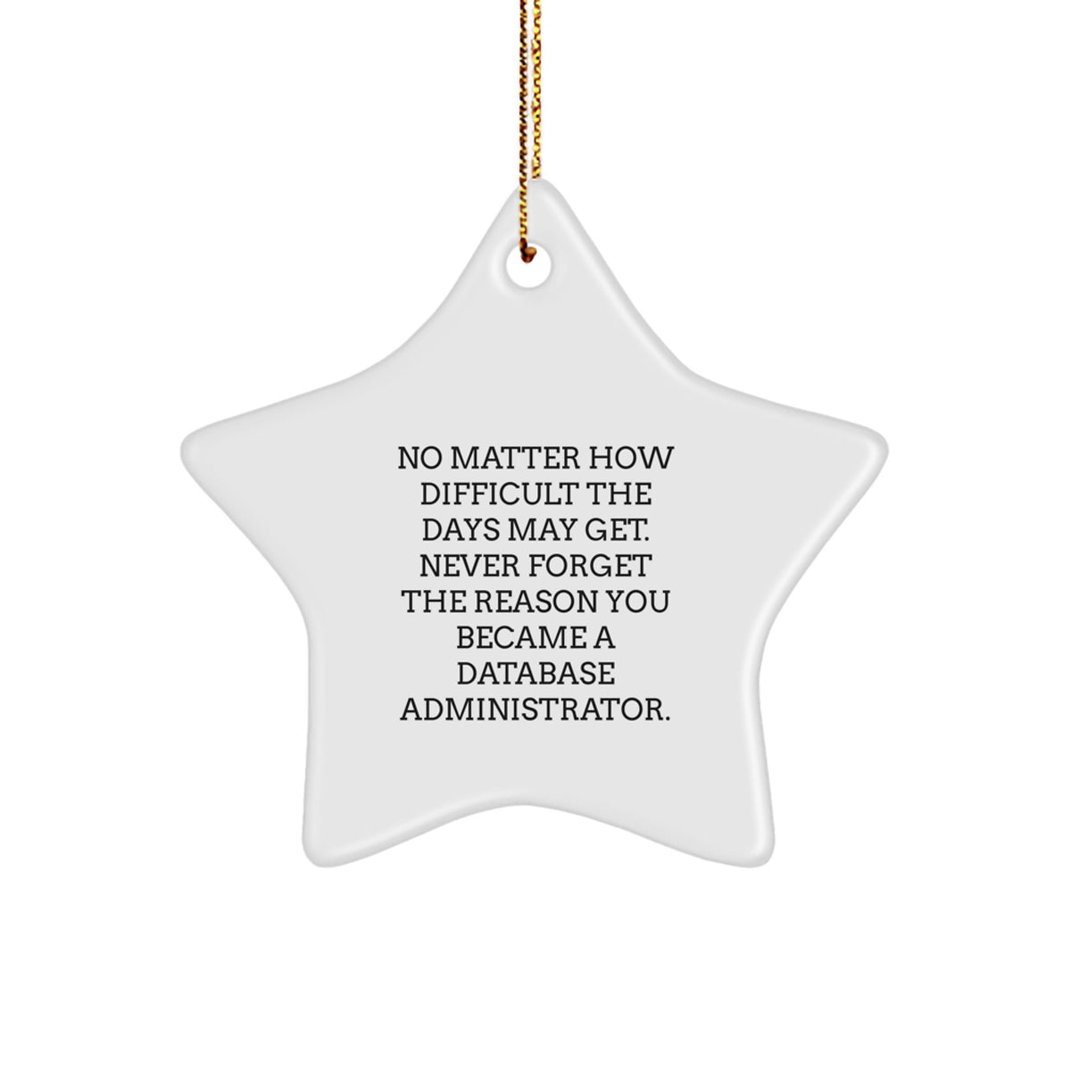 Funny Inspirational Database Administrator Star Ornament Gifts from Friends and Family for Christmas Unique Office Decorations - Image 1
