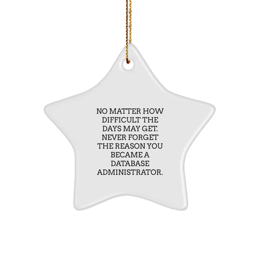 Funny Inspirational Database Administrator Star Ornament Gifts from Friends and Family for Christmas Unique Office Decorations - Image 1