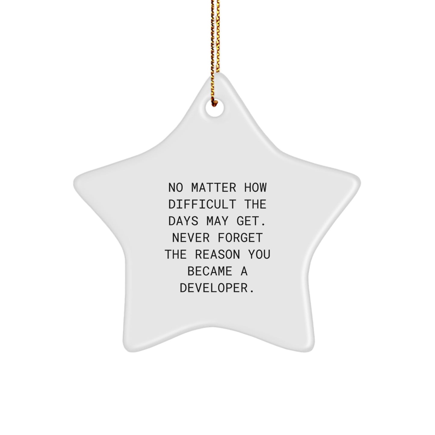 Funny Developer Star Ornament Gifts from Family for Men, Women, Friends, and Coworkers at Christmas - Image 1