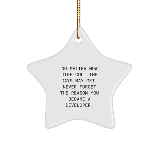 Funny Developer Star Ornament Gifts from Family for Men, Women, Friends, and Coworkers at Christmas - Image 1