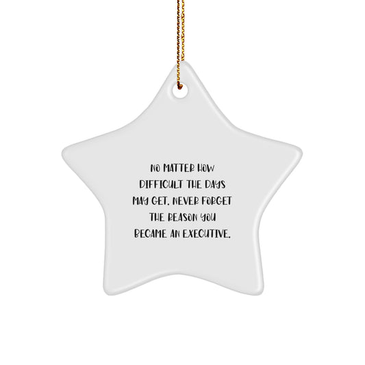 Executive Star Ornament Gifts from Friends for Executive Men, Christmas Unique Executive Star Ornaments with Inspirational Quote - Image 1