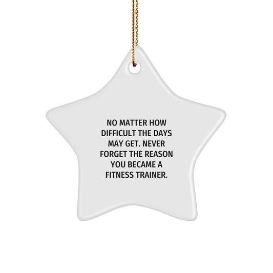 Fitness Trainer Christmas Ornament for Him Never Forget the Reason Gift - Image 1