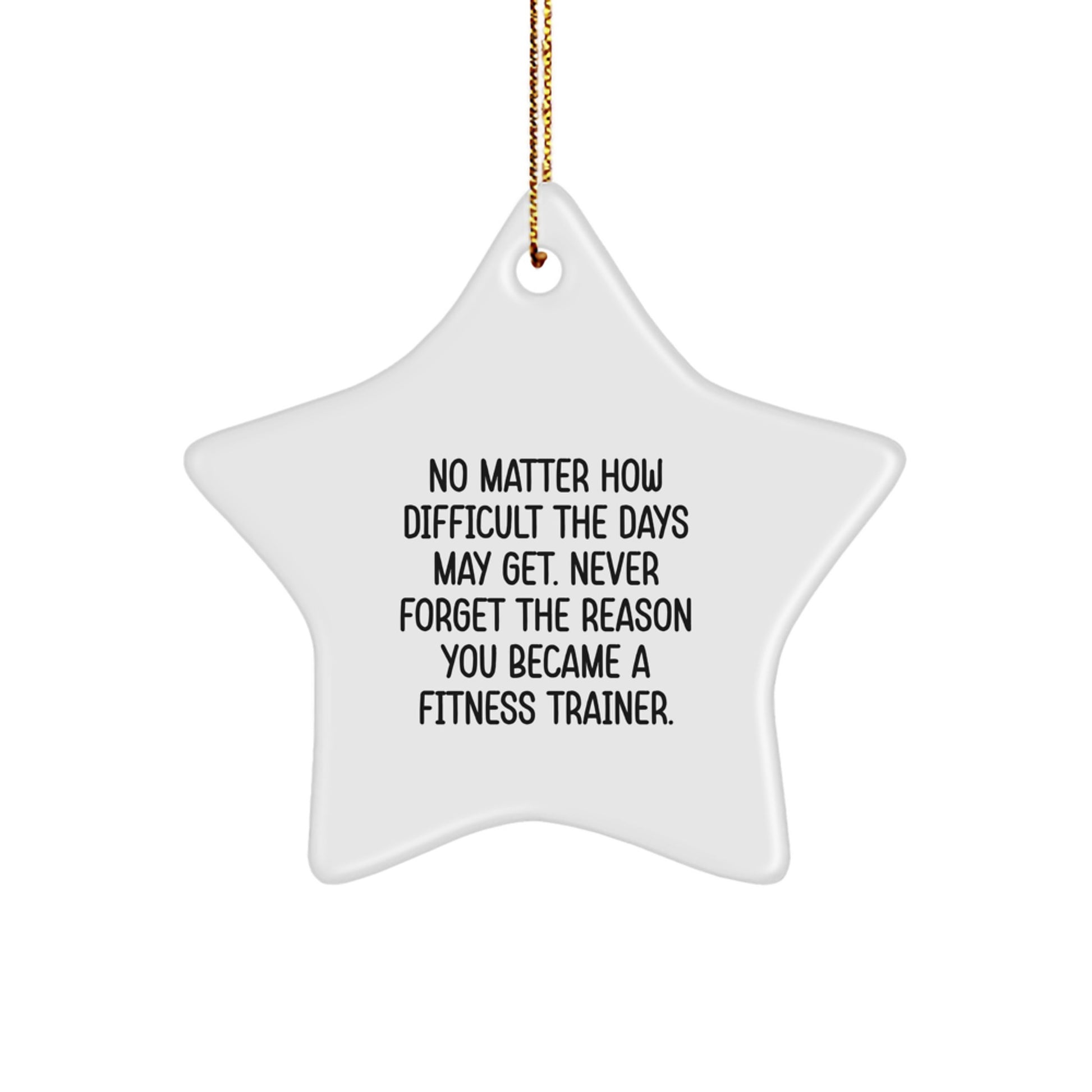 Funny Fitness Trainer Gifts from Friends for Fitness Trainers at Christmas Unique Gifts with Star Ornament - Image 1
