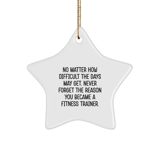 Funny Fitness Trainer Gifts from Friends for Fitness Trainers at Christmas Unique Gifts with Star Ornament - Image 1
