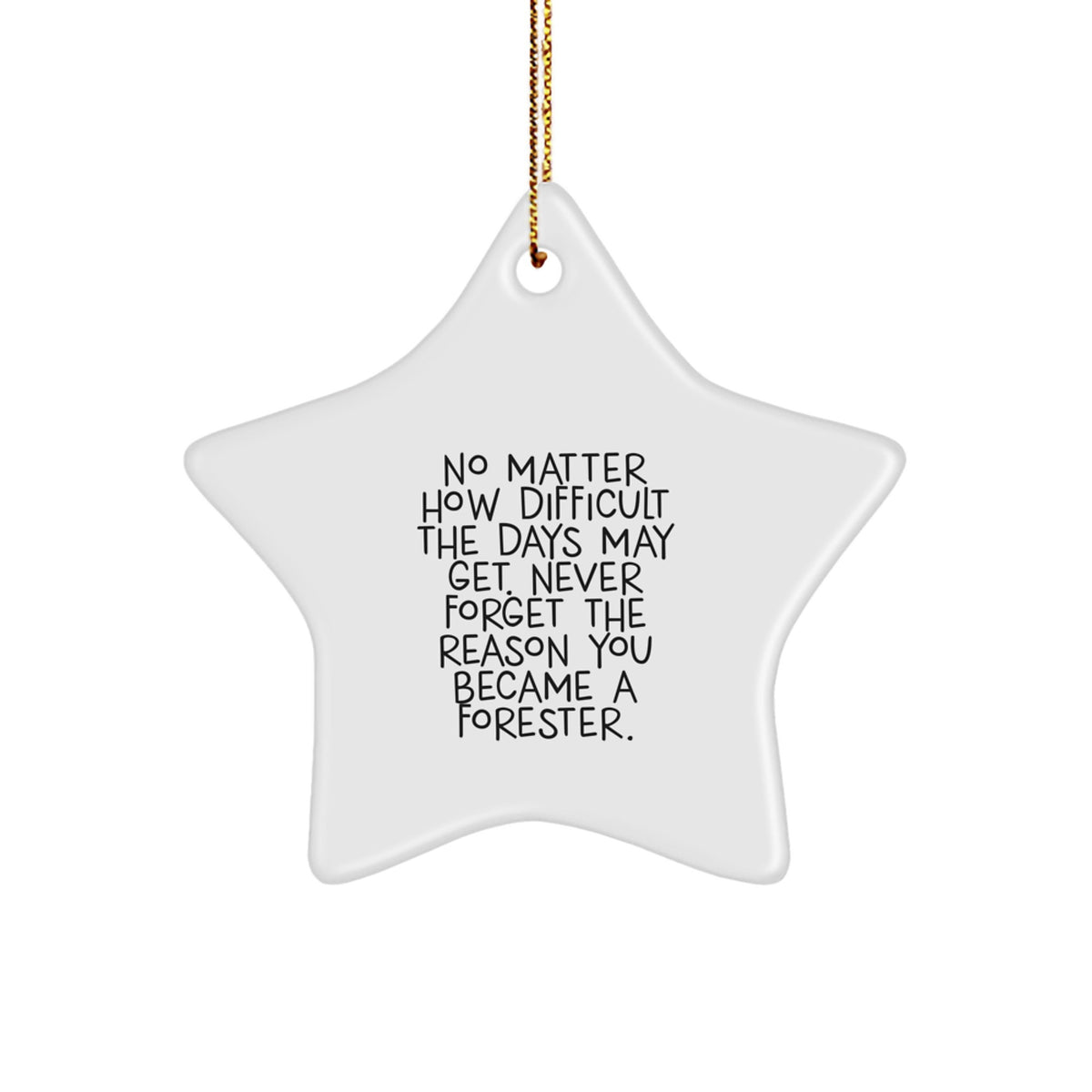 Durable MDF Forester Star Christmas Ornament Idea Gift for Coworkers - Image 1