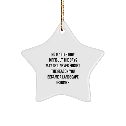 Landscape Designer Star Ornament Gifts from Friends, Inspirational Christmas Unique Gifts for Men, Women, Coworkers, Family - Image 1