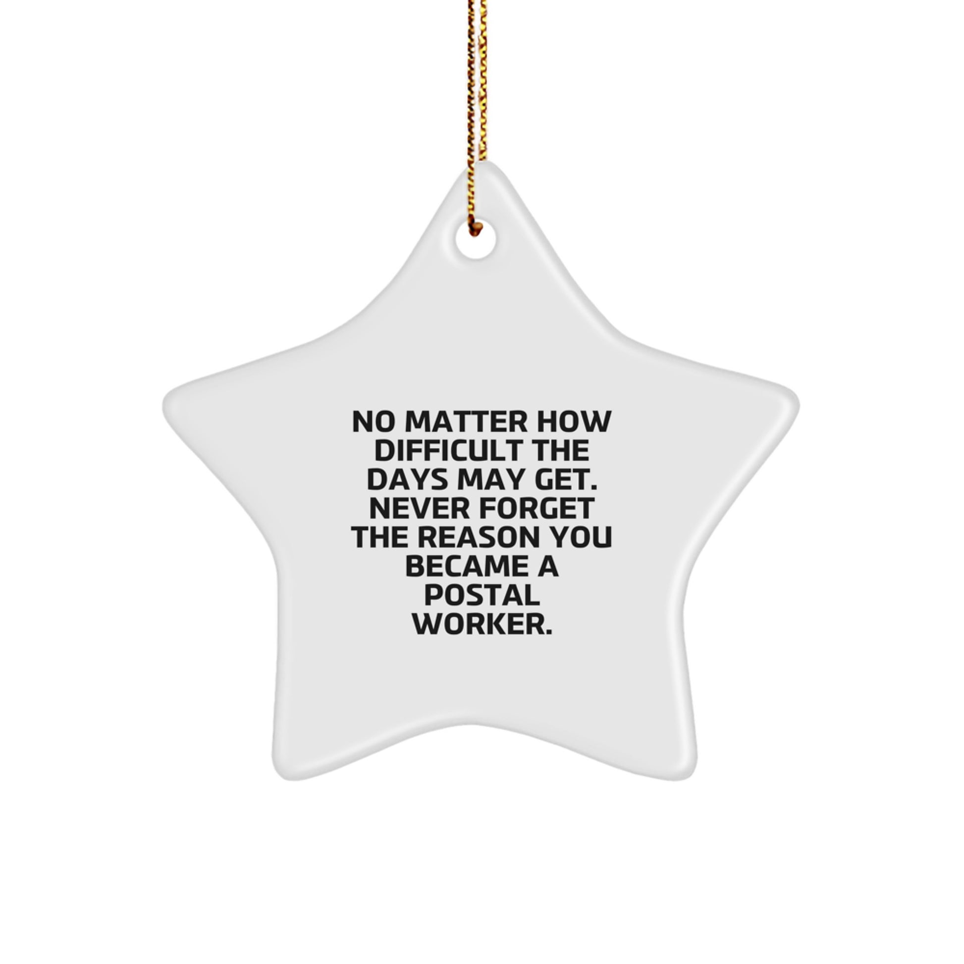 Funny Postal Worker Gifts from Friends - Inspirational Star Ornament for Christmas Unique Gifts for Postal Worker Men - Image 1