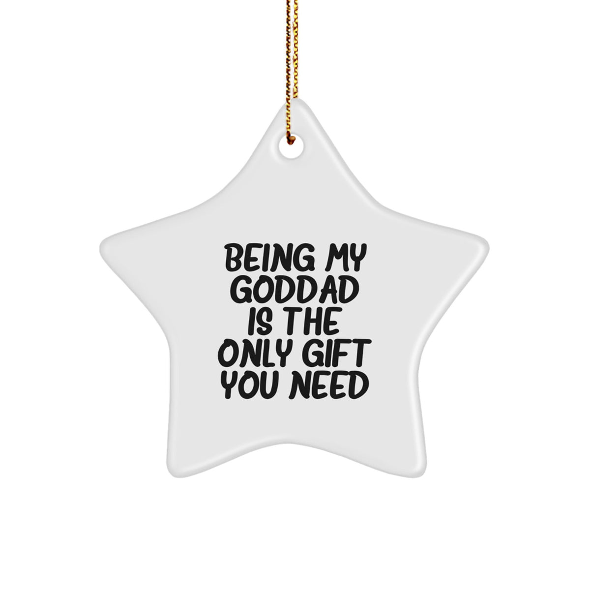 Goddad Star Ornament, Funny Quote Gifts from Family to Goddad, Unique Christmas Unique Gifts for Him - Image 1