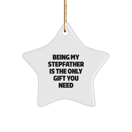 Funny Stepfather Star Ornament Gift from Family Members for Christmas Unique Presents - Image 1