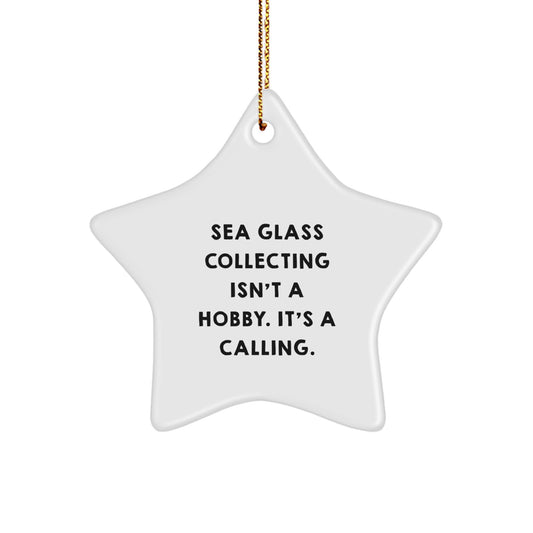 Christmas Surprise Gift for Teens Sea Glass Collecting Star Ornament - Image 1