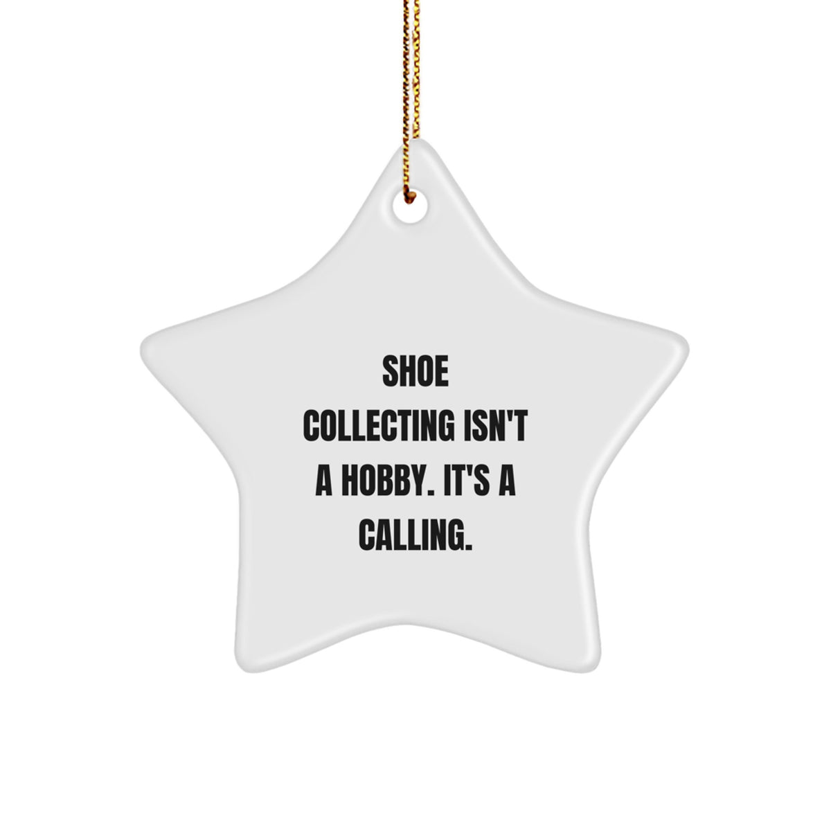 For Him Shoe Collecting Keepsake White Star Christmas Ornament Gift - Image 1