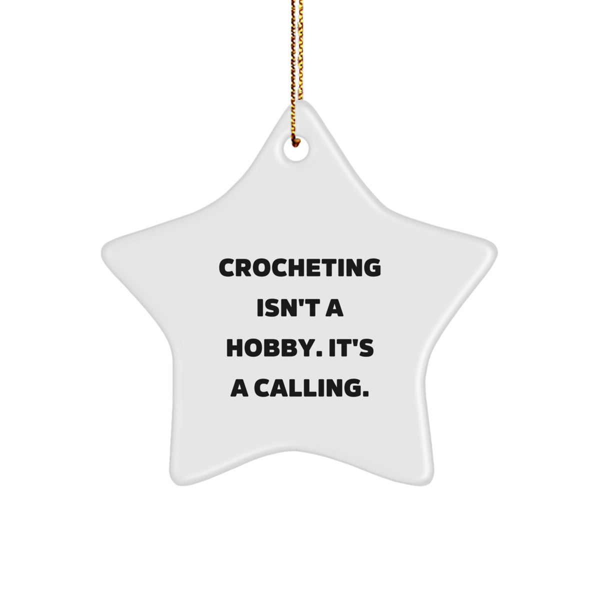 Crocheting Star Ornament Sassy Novelty Christmas Unique Gift for Friends - Image 1