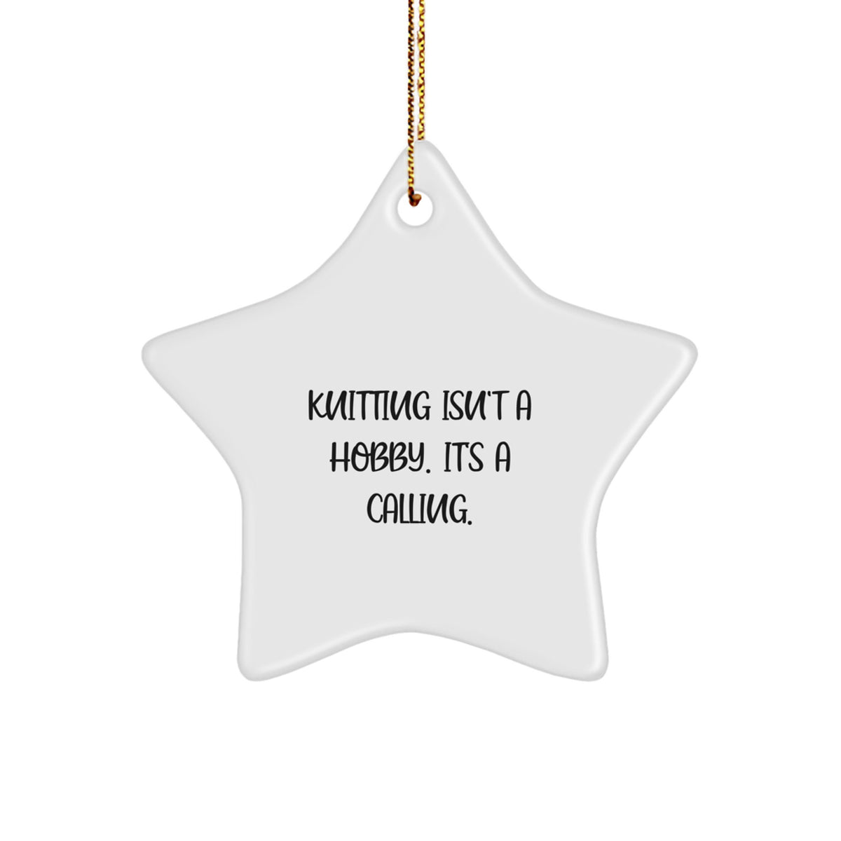 Knitting Keepsake Christmas Ornament for Him Gift Knitting Isn't a Hobby - Image 1