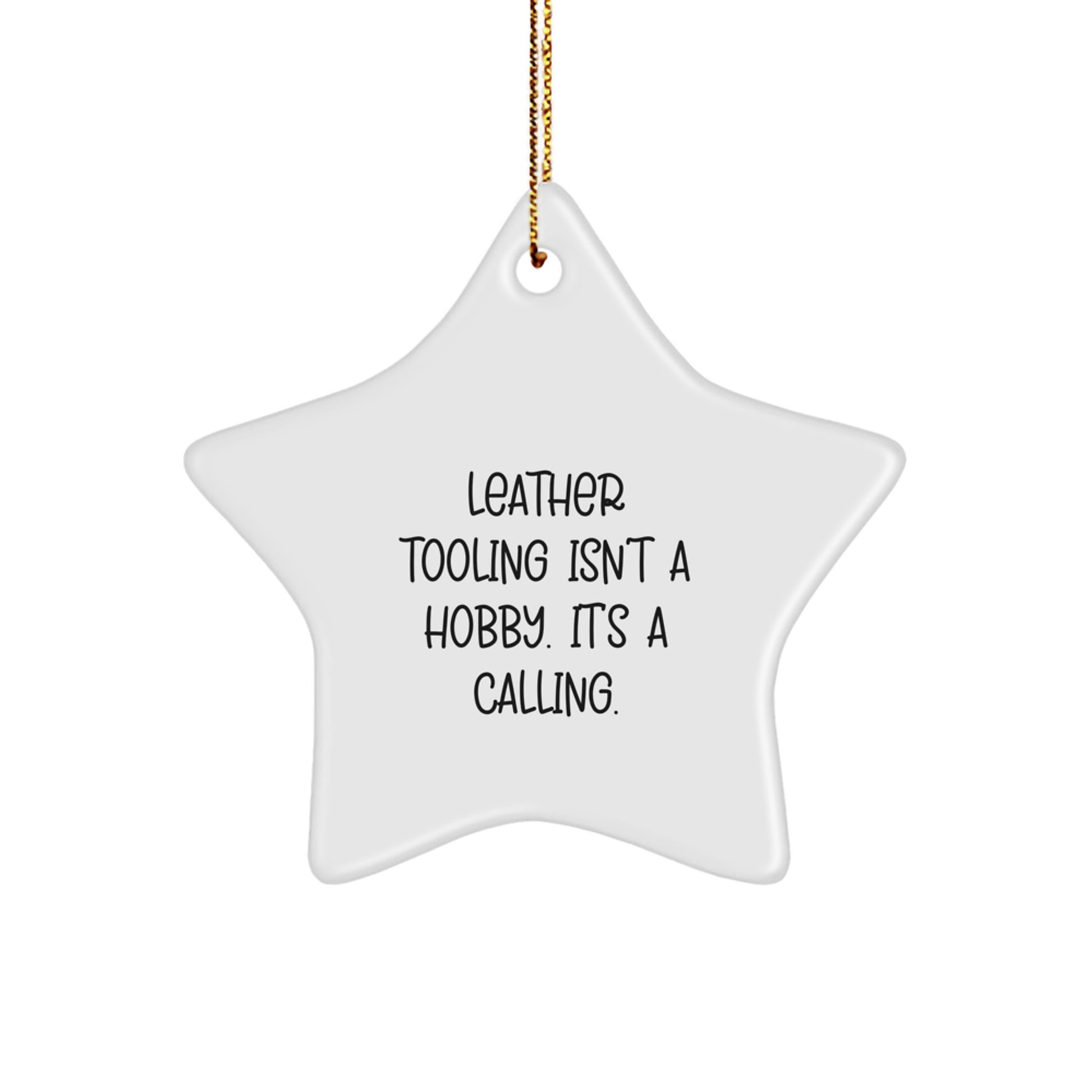 Handmade Leather Tooling Star Ornaments Gifts from Family Friends Coworkers Men Women - Image 1