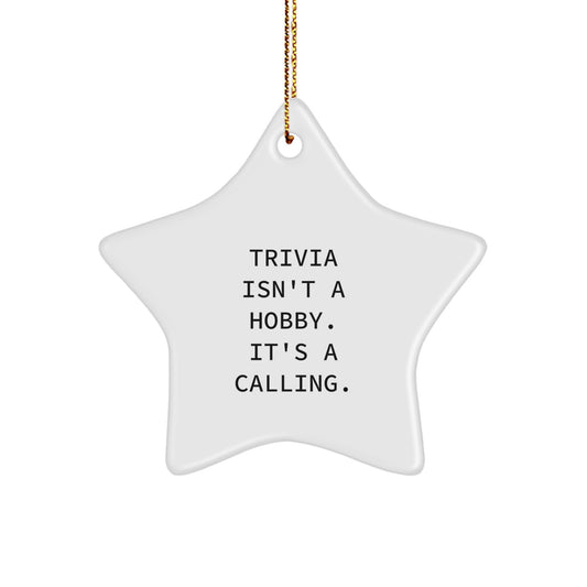 Funny Trivia Star Ornament Gifts from Friends and Family for Men Women Trivia Lovers - Image 1