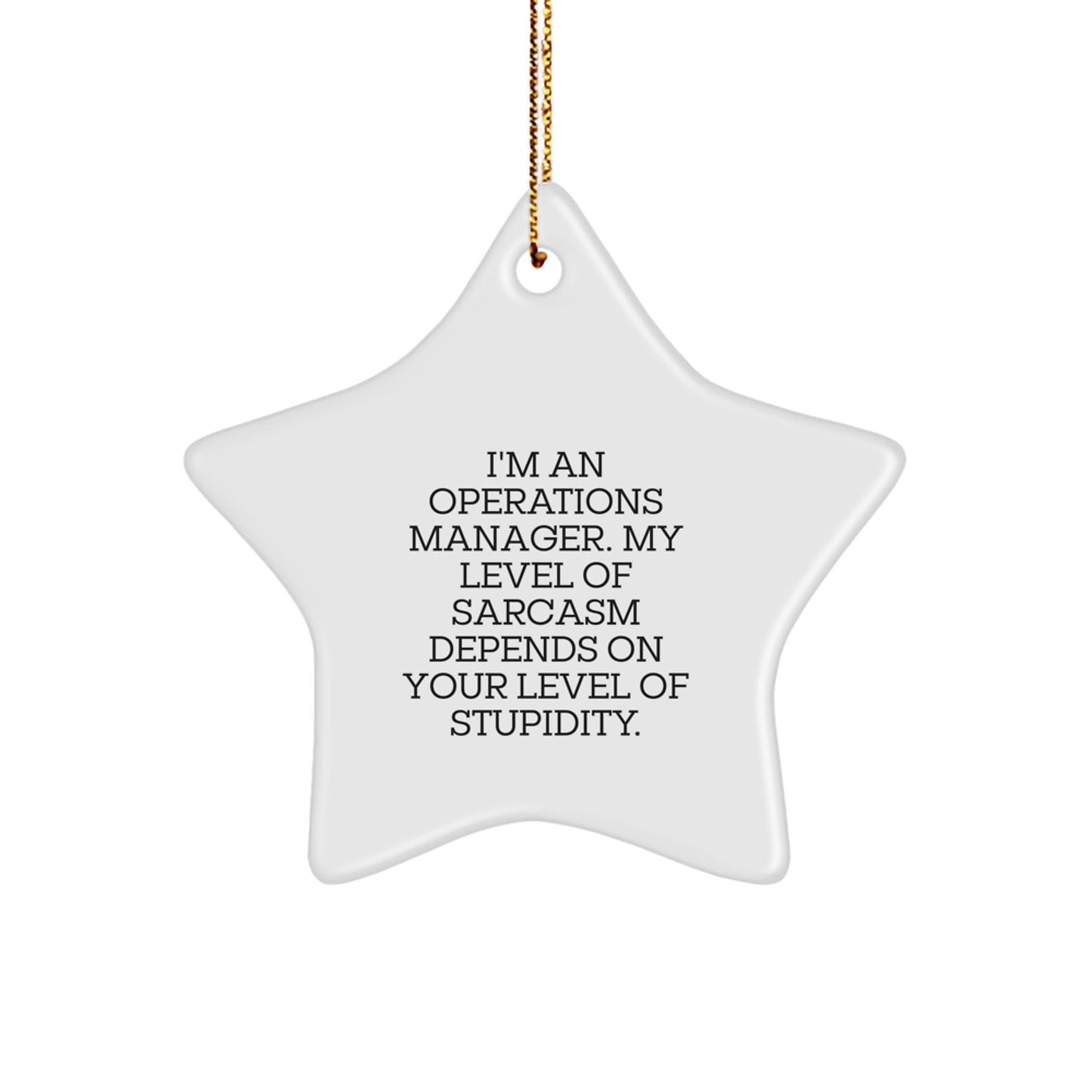 Funny Operations Manager Gifts from Friends - I'm An Operations Manager Sarcasm Star Ornament for Christmas Unique Gifts - Image 1