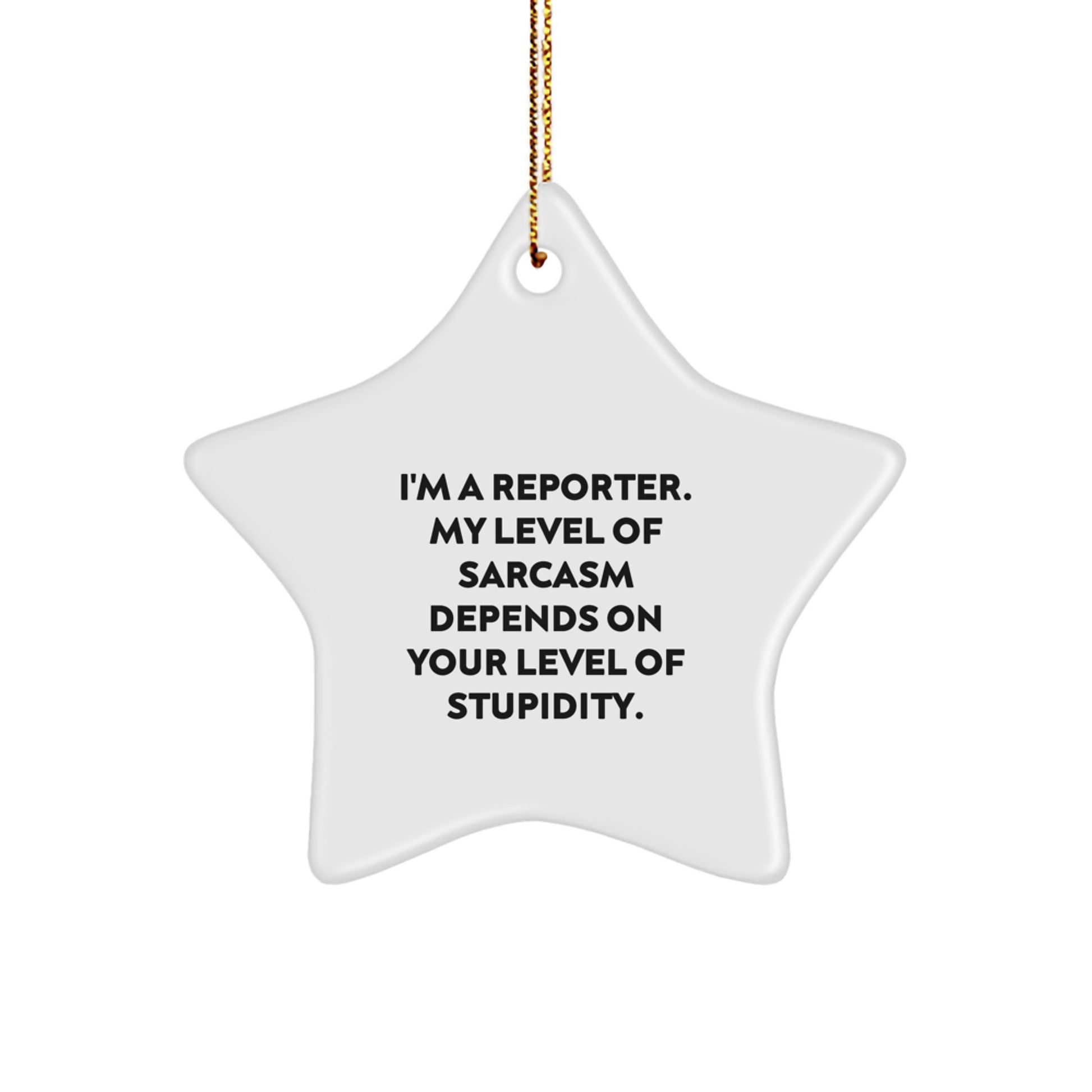 Funny Reporter Gifts from Friends Unique Star Ornament for Men Women Family - Image 1