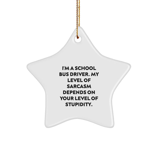 For Him Keepsake School Bus Driver Sarcasm Christmas Ornament Gift - Image 1