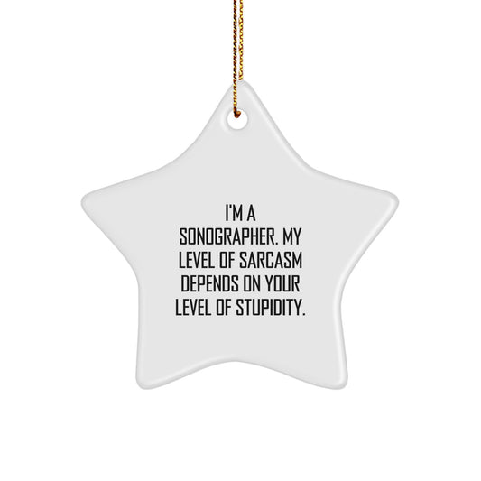 Sonographer Star Ornament I'm A Sonographer Christmas Unique Gift for Her - Image 1