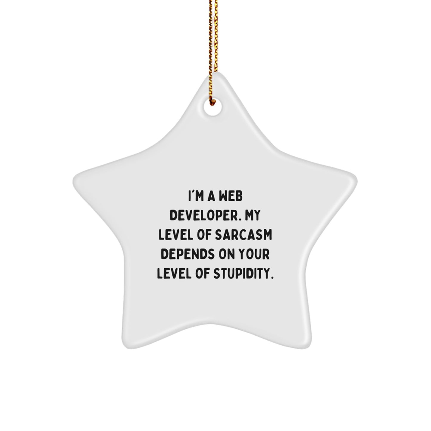 Funny Star Ornaments for Web Developers - Gifts from Friends to Web Developer Colleagues on Christmas - Image 1