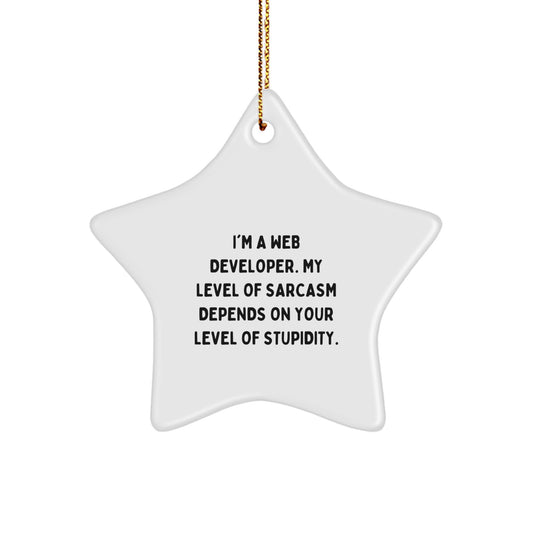 Funny Star Ornaments for Web Developers - Gifts from Friends to Web Developer Colleagues on Christmas - Image 1