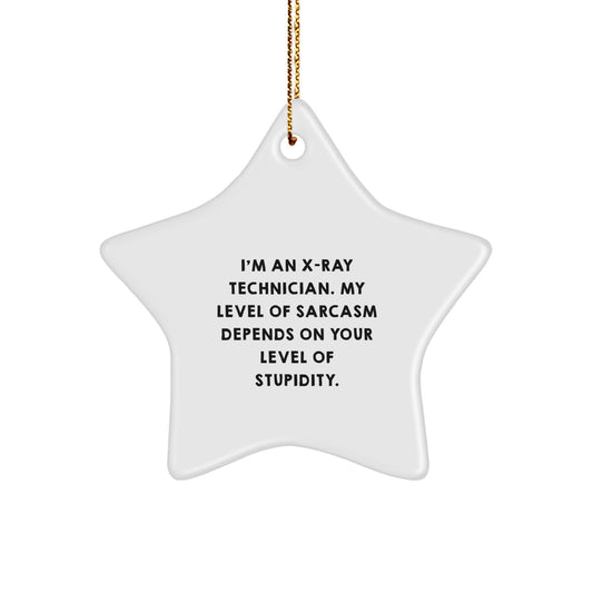Funny X-Ray Technician Star Ornaments Gifts from Coworkers, Unique Christmas Decorations with I'm An X-ray Technician - Humorous Star Ornament for Christmas Unique Gifts for X-Ray Technician - Image 1