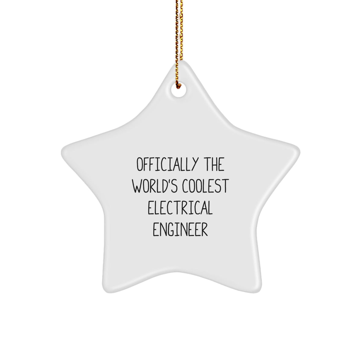 Funny Electrical Engineer Star Ornament Gifts for Men Friends Family - Christmas Unique - Image 1