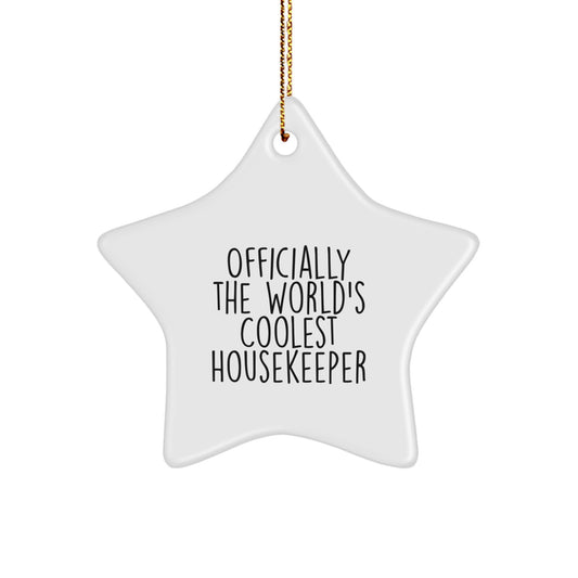 World's Coolest Housekeeper Christmas Ornament Gift for Friends - Image 1