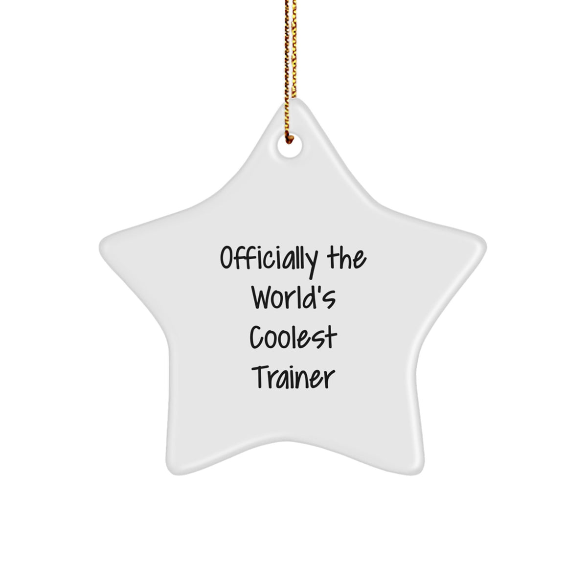 Funny Trainer Star Ornament Gifts from Men to Women Friends - Officially The World's Coolest Trainer Christmas Unique Gifts - Image 1