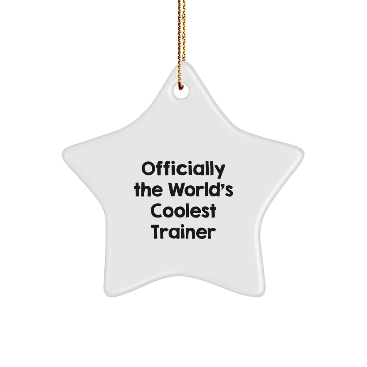 Funny Trainer Star Ornament Officially Worlds Coolest Trainer Gifts for Trainer Men Friends Family Christmas Unique Gifts from Men to Trainer - Image 1