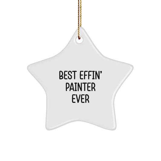 Funny Painter Gifts from Friends - Star Ornament for Christmas Unique Gifts for Painter Men - Image 1