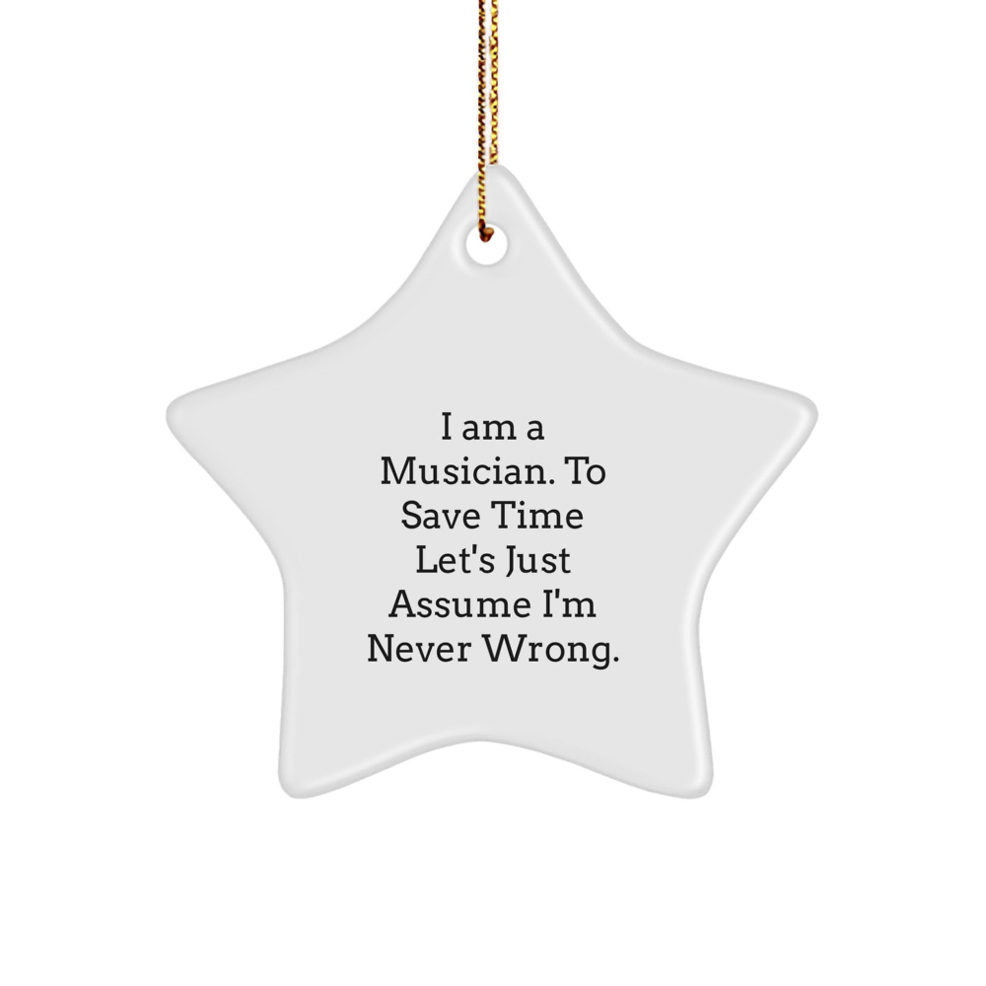 Funny Musician Gifts for Men - Star Ornament, Christmas Unique Presents from Friends, Family or Coworkers - Image 1