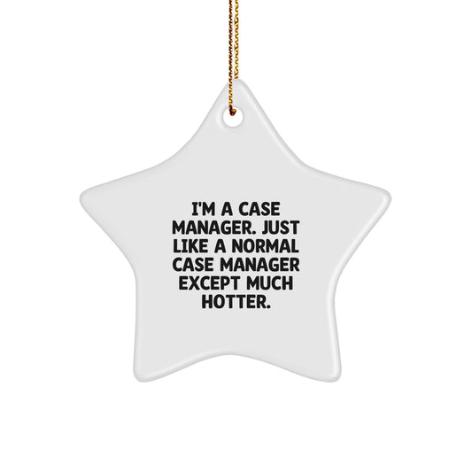 Christmas Gift Star Ornament for Her Present Case Manager Keepsake - Image 1