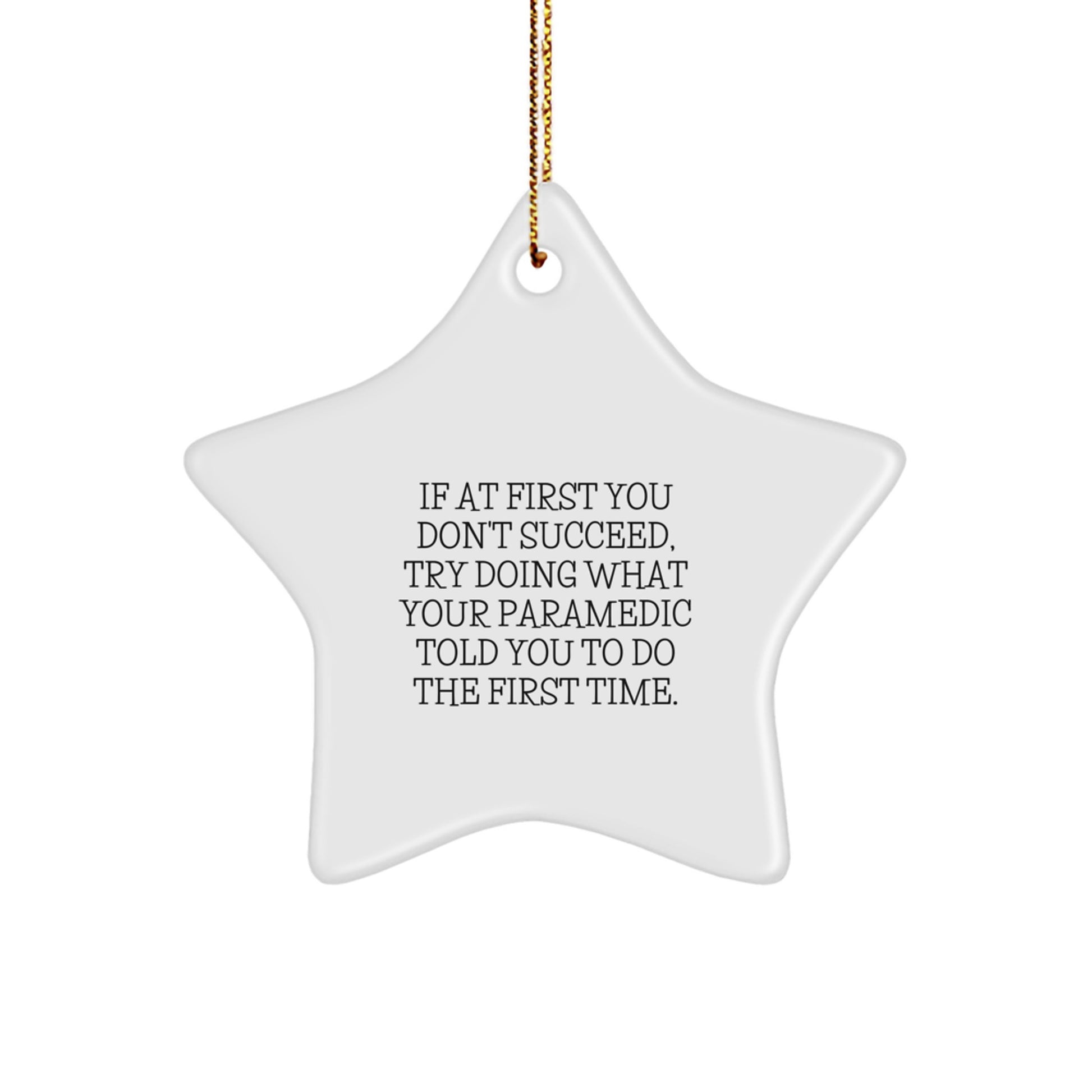 Funny Rescue Worker Gifts from Friends for Rescue Worker - Rescue Worker Star Ornament Christmas Unique Gifts - Image 1