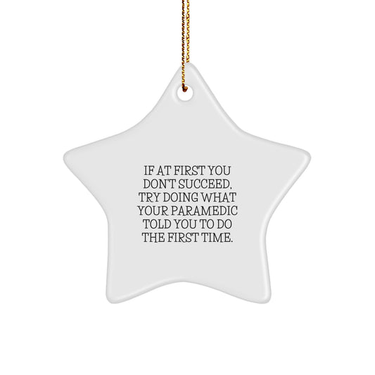 Funny Rescue Worker Gifts from Friends for Rescue Worker - Rescue Worker Star Ornament Christmas Unique Gifts - Image 1