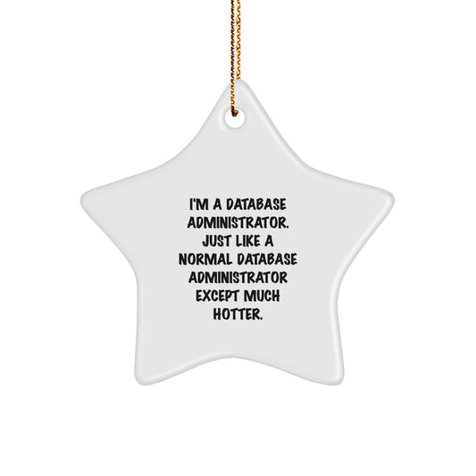 Funny Database Administrator Star Ornament, Ideal Gifts for Men, Women, Coworkers, Family Members, Unique Christmas Memorable Present from Him or Her - Image 1