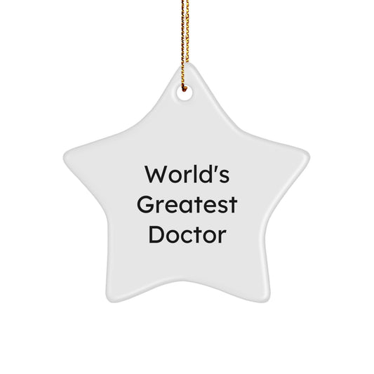 Funny World's Greatest Doctor Gifts for Doctor Star Ornament Christmas Unique - Image 1