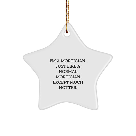 Mortician Favorite Star Ornament for Kids Christmas Gift - Image 1