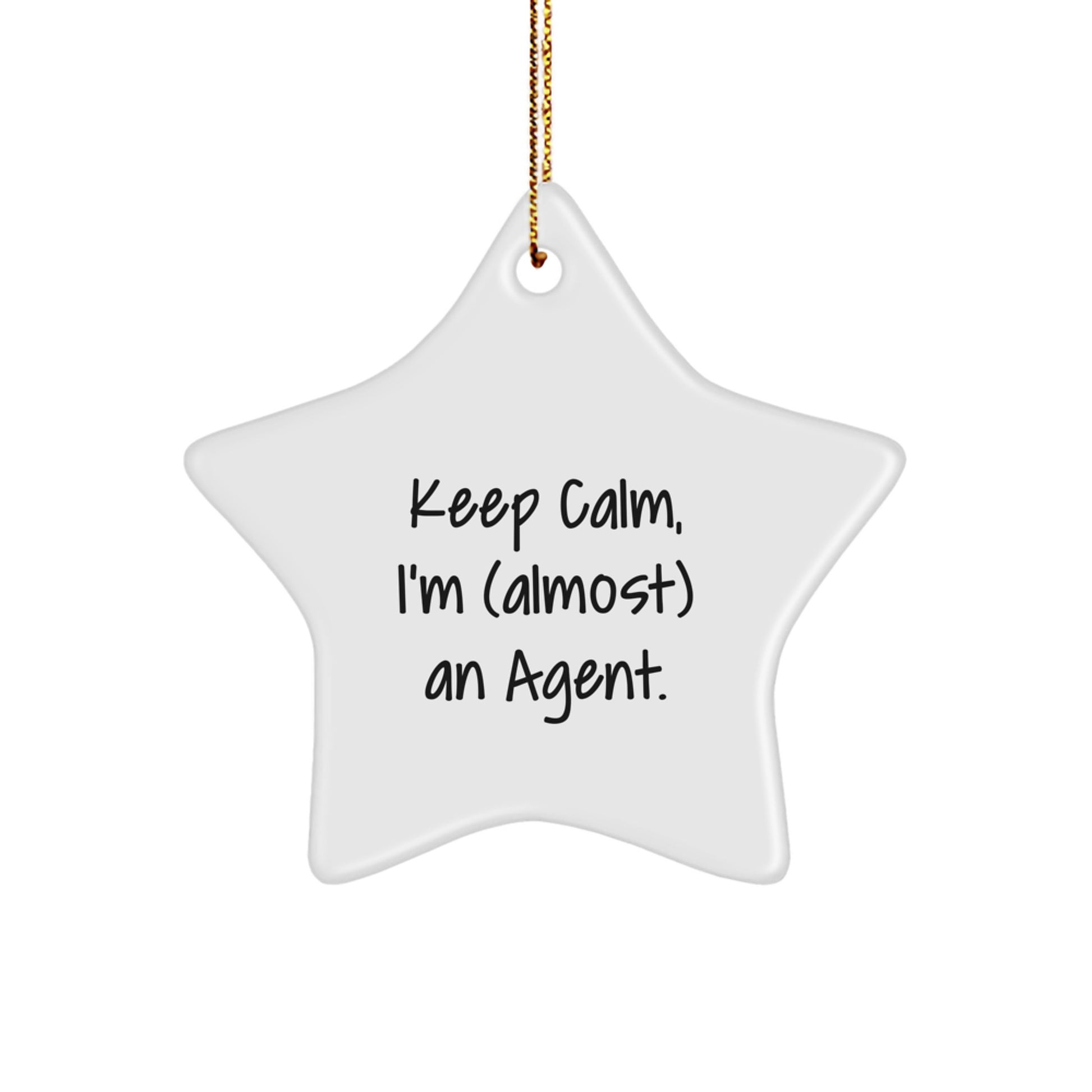 Funny Agent Star Ornament for the Agent Enthusiast Gifts from Men to Friends, Funny Agent Star Ornament, Agent Gifts for Christmas - Image 1