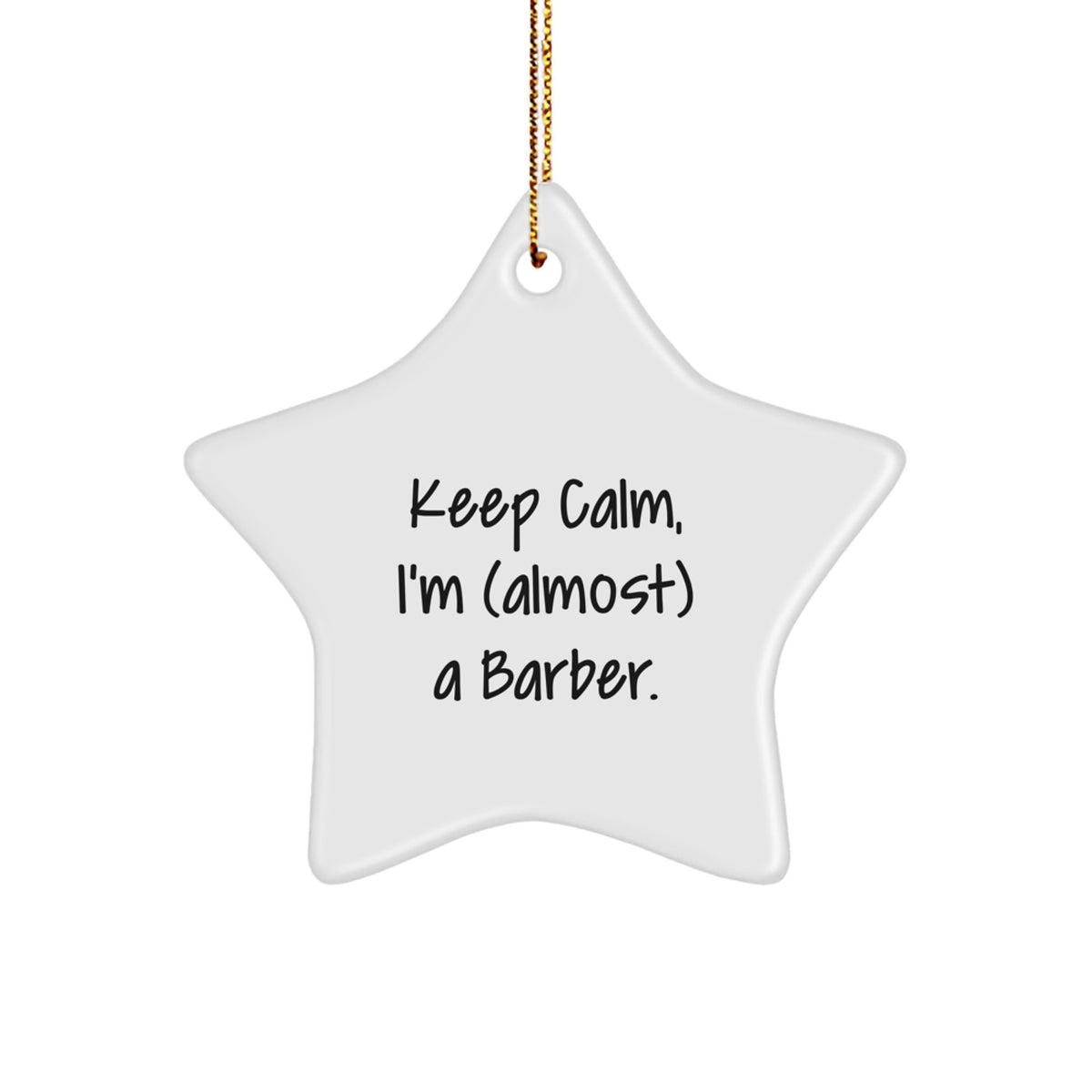 Funny Barber Star Ornament Gifts from Men to Barber Friends - Image 1