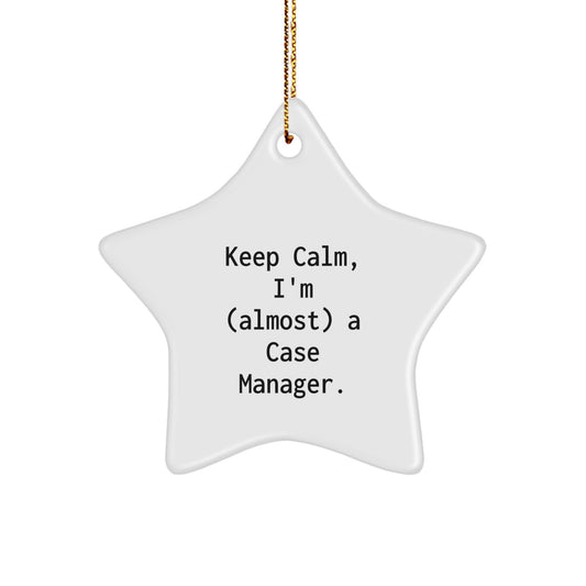 Funny Case Manager Star Ornament Gifts for Case Managers from Coworkers Christmas Unique Gift Ideas - Image 1