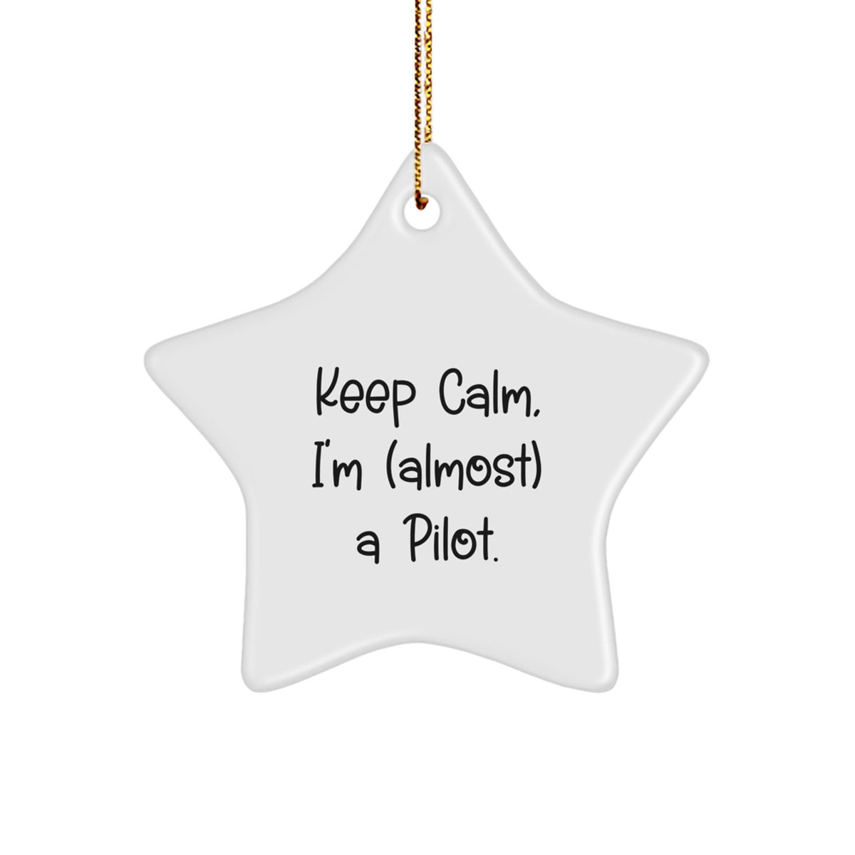 Funny Keep Calm, I'm (almost) a Pilot. Novelty Christmas Unique Gift - Image 1