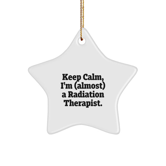 Funny Radiation Therapist Star Ornament Gifts from Friends, Christmas Unique Gifts for Radiation Therapist - Image 1