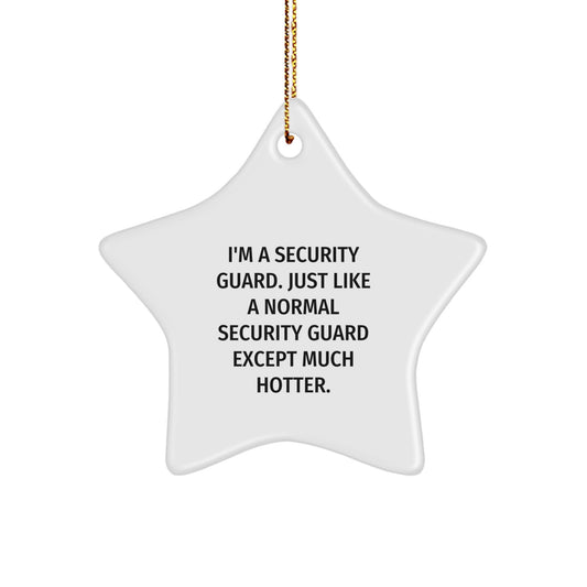 Security Guard Star Ornament Christmas Gift for Coworkers Idea Office - Image 1
