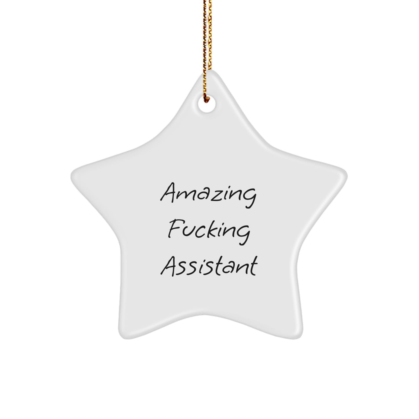 Funny Assistant Star Ornament Gifts from Men to Friends, Christmas Unique Gifts for Assistant - Image 1