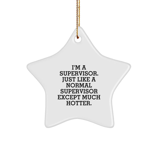 Christmas Gift for Her Supervisor Star Ornament Present - Image 1