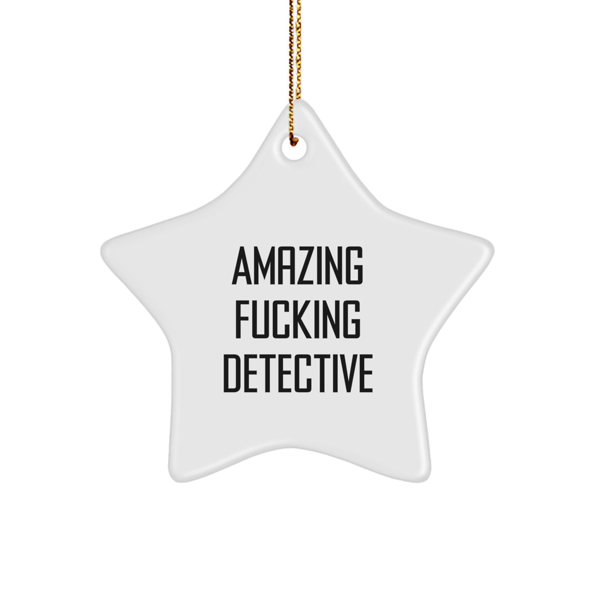 Funny Detective Star Ornament Gifts from Friends for Men Women Christmas Unique - Image 1