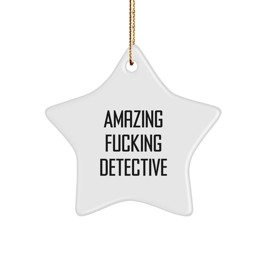 Funny Detective Star Ornament Gifts from Friends for Men Women Christmas Unique - Image 1