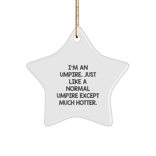 Umpire Star Ornament Christmas Gift for Coworkers Idea - Image 1
