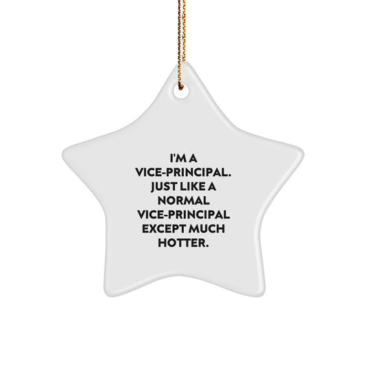 Funny Vice-principal Gifts from Friends - Star Ornament for Vice-principal, Christmas Unique Gifts for Men, Vice-principal Star Decoration - Image 1